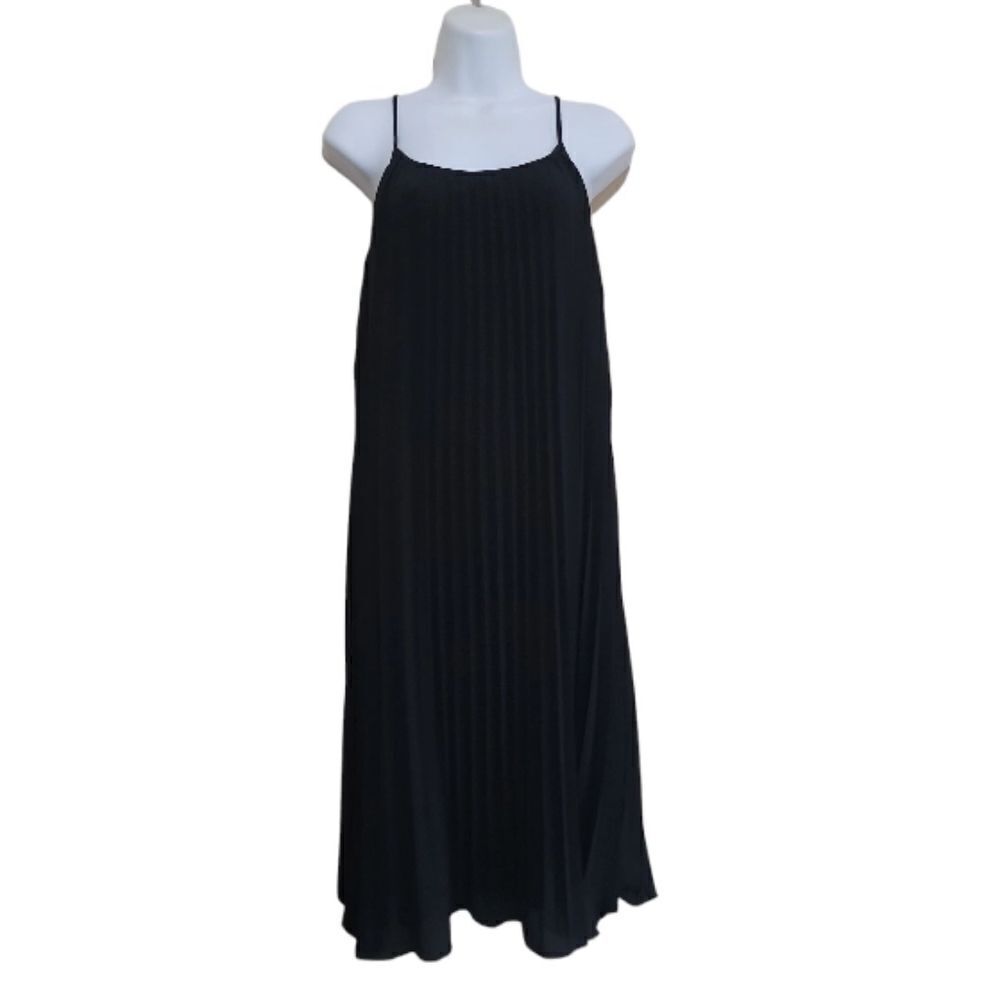 HM Women's Black Pleated Midi Sleeveless Dress Size XSmall - Picture 6 of 8